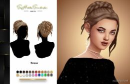 Teresa Hairstyle for Sims 4