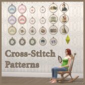 Extra Cross-Stitch Patterns for Sims 4