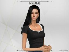 Sims 4 Elder Clothes Mod: Paige TOP (Image #2)