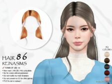 Reina – 86 Hair for Sims 4