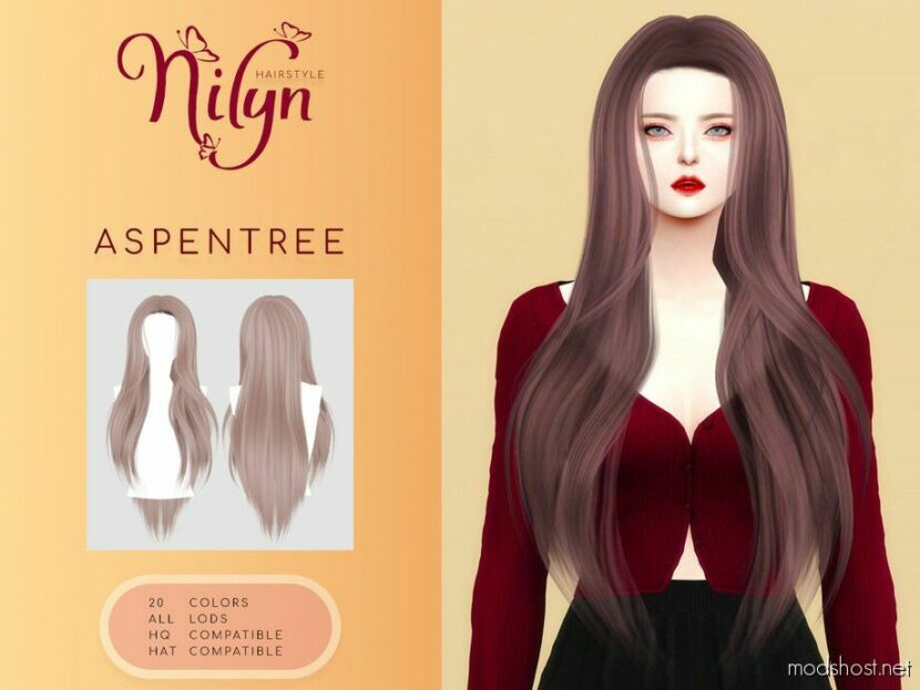 Aspentree Hair for Sims 4