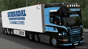 ETS2 Scania Mod: R 2012 Streamline 2014 Surnadal Transport Skin (Image #2)