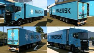 Skin Maersk Krone Cool Liner By Rodonitcho Mods 2.0 [1.48] for Euro Truck Simulator 2