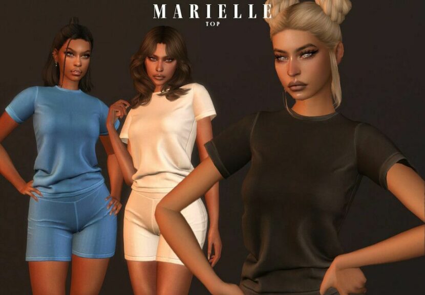 Sims 4 Female Clothes Mod: Marielle SET (Featured)