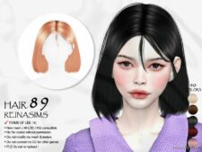 Reina – 89 Hair for Sims 4