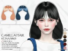Camilla Hair for Sims 4