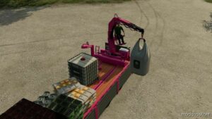 Platform Trailer With Crane for Farming Simulator 22