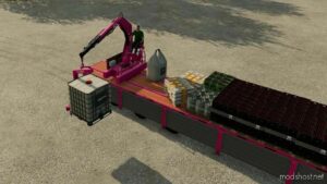 FS22 Mod: Platform Trailer With Crane (Image #4)