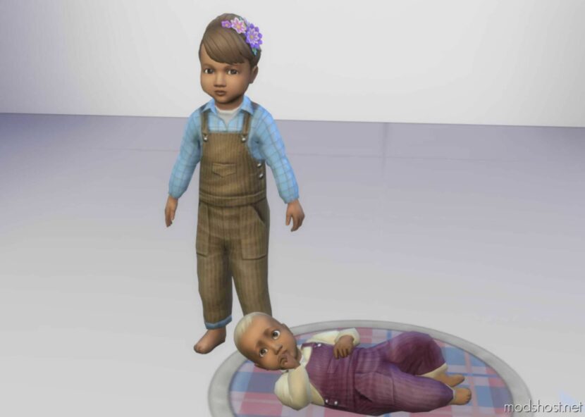 TS2 To TS4 – Toddler Overalls For Toddlers And Infants Sims 4 Clothes ...