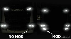 Scania NG Front Bumper FOG Lamps for Euro Truck Simulator 2