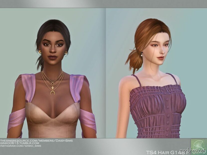 Updo Hairstyle – G148 for Sims 4