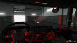 ETS2 Scania Mod: S&R CMI Black - RED Devil Interior 1.48 (Image #2)