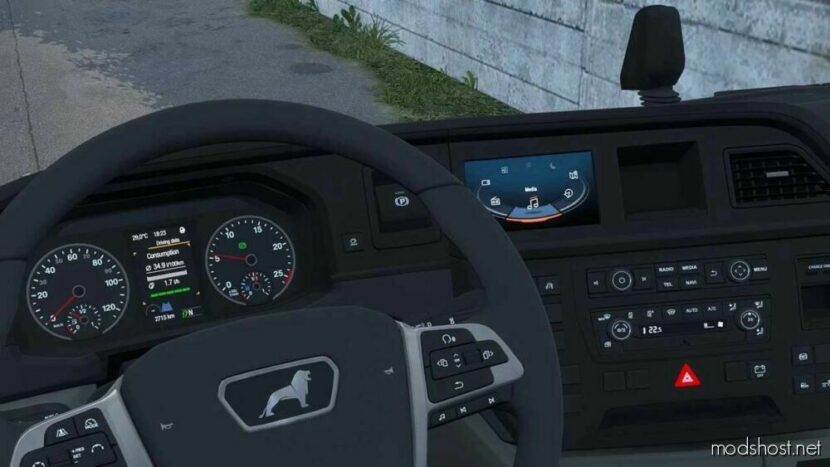 Analog Dashboard Interior For MAN TGX 2020 V1.1 [1.48.5] for Euro Truck Simulator 2
