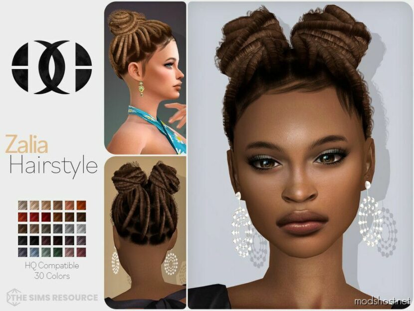 Sims 4 Female Mod: Zalia Hairstyle (Featured)