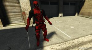 GTA 5 Player Mod: Deadpool Deluxe Addon PED (Image #2)