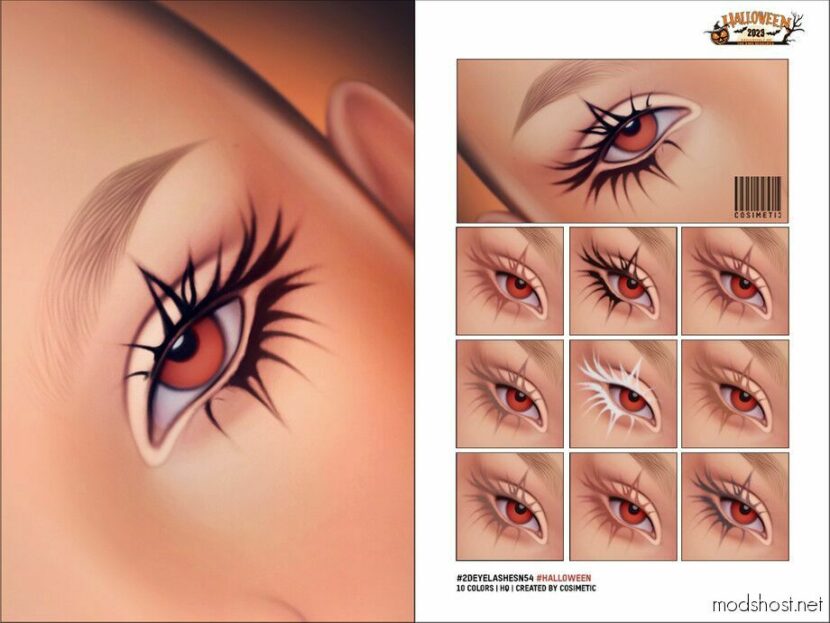 Spidery MM Eyelashes N54 for Sims 4