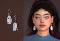Cute Ghost Earrings for Sims 4