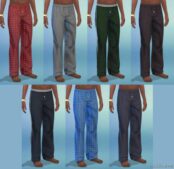 Sims 4 Sleepwear Clothes Mod: TS2 To TS4 – Loose Pajama Pants (Image #3)