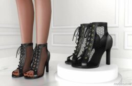 Sims 4 Female Shoes Mod: Leather High Heel Boots (Featured)