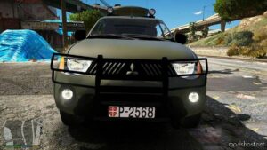 GTA 5 Mitsubishi Vehicle Mod: L200 – Vojska Srbije / Serbian Army Replace (Image #4)