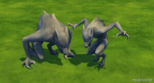 Gargoyle – Werewolves Statues From Vampire Pack, Separated for Sims 4