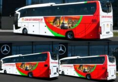 Mercedes Benz Travego 16SHD CAN Diyarbakır 2023 Pack for Euro Truck Simulator 2