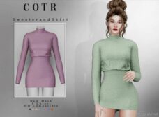 Sweater And Skirt for Sims 4
