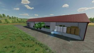 FS22 Placeable Mod: Garage With Bale Storage (Image #2)