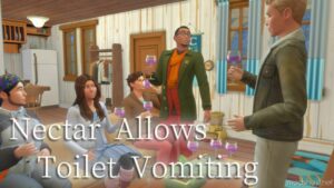 Nectar Allows Toilet Vomiting for Sims 4