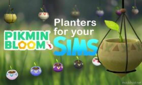 Decorative Planters Inspired By Pikmin Bloom for Sims 4