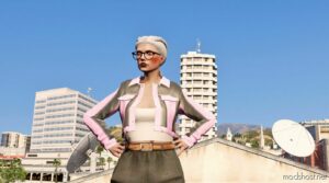 Leather Jacket With Undershirt For MP Female for Grand Theft Auto V