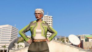 GTA 5 Player Mod: Leather Jacket With Undershirt For MP Female (Image #2)