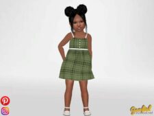 Beata – Plaid Sundress for Sims 4