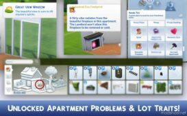Unlocked Apartment Traits & Objects for Sims 4