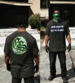GTA 5 Player Mod: Families GTA Gang Shirts And Real Life Pack + ICE Cube Tshirt (Featured)