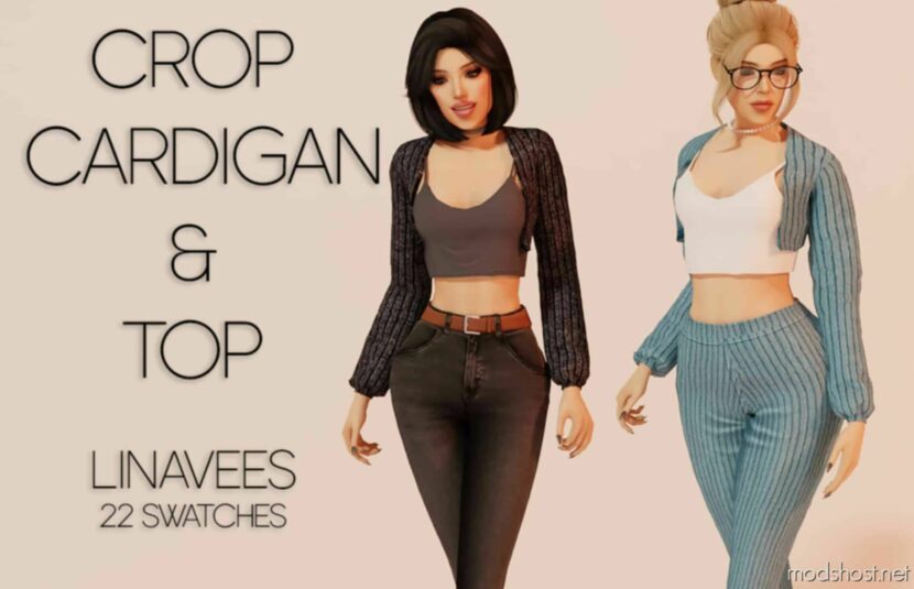 Sims 4 Teen Clothes Mod: Rene – Cardigan & TOP (Featured)