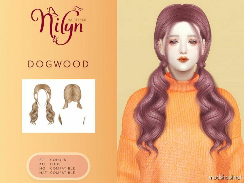 Dogwood Hair for Sims 4