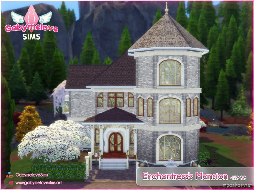 Enchantress’s Mansion • NO CC | Halloween 2023 for Sims 4