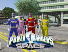 Power Rangers In Space (Addon Peds) for Grand Theft Auto V
