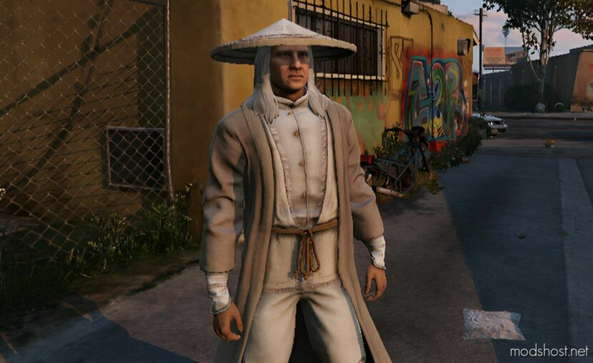 GTA 5 Player Mod: Klassic Movie Raiden – Mortal Kombat Add-On PED (Featured)