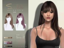 Long Straight Hair Amanda for Sims 4