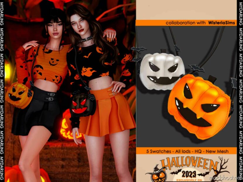 Halloween Pumpkin BAG for Sims 4