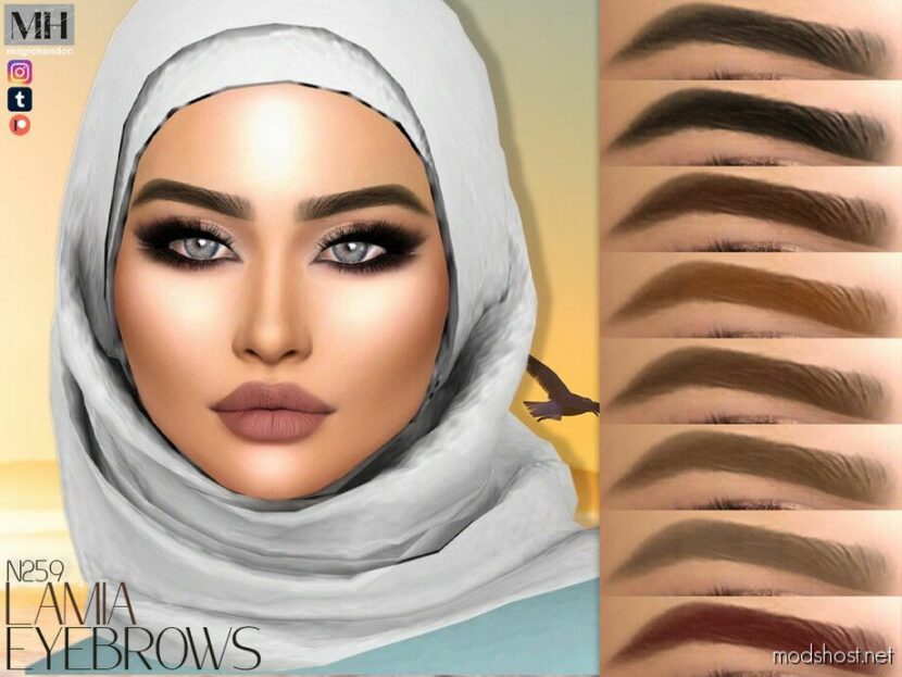 Lamia Eyebrows N259 for Sims 4