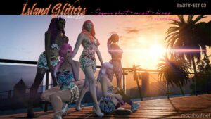 Island Glitters – Sequin Dresses (Skirt + Corset) For MP Female V2.0 for Grand Theft Auto V