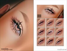 Maxis Match 2D Eyelashes N58 for Sims 4
