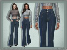 Selena Jeans (Flared). for Sims 4