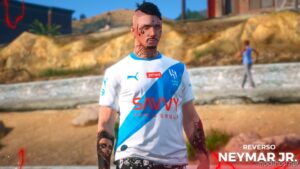 GTA 5 Player Mod: AL Hilal T-Shirt – Neymar JR (Image #2)