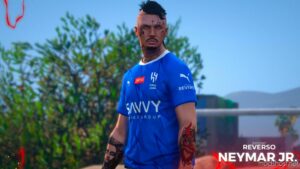 GTA 5 Player Mod: AL Hilal T-Shirt – Neymar JR (Image #4)