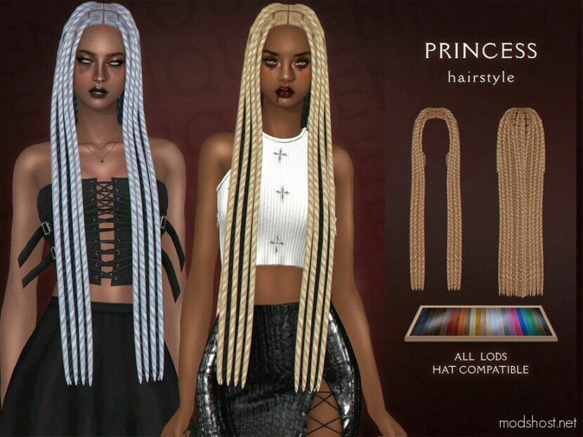Sims 4 Female Mod: Princess Hairstyle (Featured)