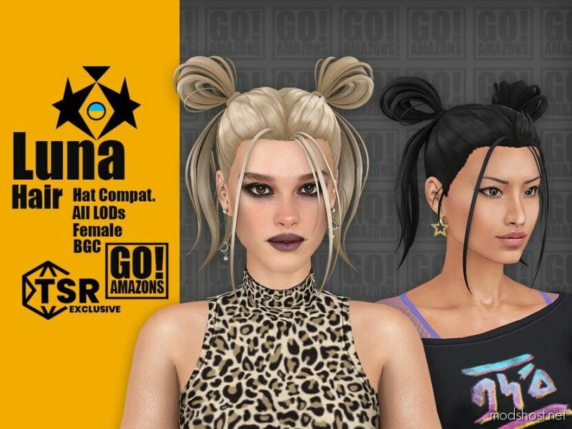 Luna Hair for Sims 4